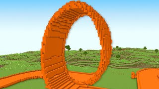 Turning My Minecraft World Into A HotWheels Track [upl. by Atauqal539]