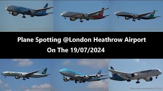 4K Plane Spotting London Heathrow Airport On The 19072024 [upl. by Aenea107]