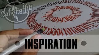 FRASES EN CALIGRAFIA  INSPIRATION CALLIGRAPHY CIRCLE ABTRACT CALIGRAFFITI [upl. by Lotsyrk]