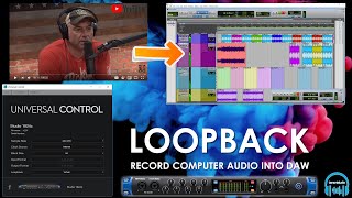 PreSonus Universal Control Loopback  Record ComputerYouTube Audio Into Your DAW [upl. by Nrehtak]