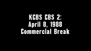 KCBS CBS 2 April 8 1988 Commercial Break [upl. by Adnuhs962]