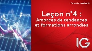 Leçon n°4  Amorces de tendances et formations arrondies  Formation trading IG [upl. by Aibun]