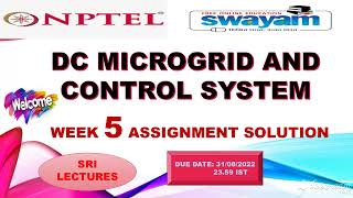 🔥💥WEEK 5💥🔥DC MICROGRID AND CONTROL SYSTEM ASSIGNMENT SOLUTION💥💥 [upl. by Eanwahs616]