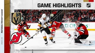 Golden Knights  Devils 124  NHL Highlights 2023 [upl. by Gerfen]