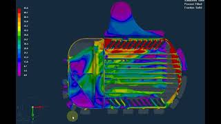 high pressure die casting simulation HPDC ProCast 002 [upl. by Patty]