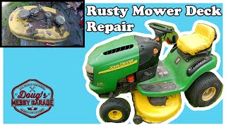 John Deere L110 Mower Deck Rebuild [upl. by Barris]