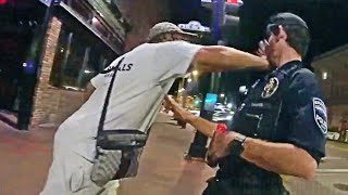 Angry Man Walks Up to Burlington Officer and Slaps Him in the Face [upl. by Wendel]