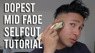 NO Half 05 GUARD REQUIRED  Dopest Mid Fade Selfcut Tutorial for Beginners [upl. by Edorej]