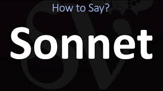 How to Pronounce Sonnet CORRECTLY [upl. by Wright]