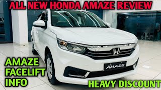 HONDA AMAZE 2024 PRICE DROP  HONDA AMAZE BASE VARIANT REVIEW  AMAZE FACELIFT INFO [upl. by Abeu]