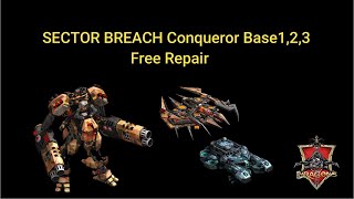 War Commander Sector Breach Conqueror Base 123 Free Repair [upl. by Grinnell397]