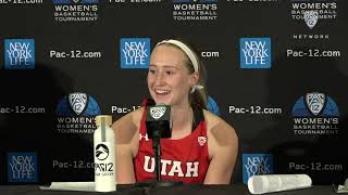 Utah Postgame Press Conference  2022 Pac12 Womens Basketball Championship Game [upl. by Etteniuqna]