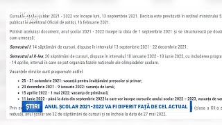 Anul școlar 20212022 va fi diferit față de cel actual [upl. by Messere82]