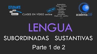 Oraciones Subordinadas Sustantivas Parte 1 de 2  Análisis sintáctico  Lengua Española [upl. by Eniawtna568]