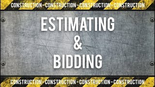 Construction Estimating and Bidding Training [upl. by Sallad]