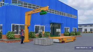 Aicrane Pillar Mounted Jib Crane 3D Video Jib Cranes [upl. by Piderit]