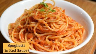 Spaghetti in Tomato sauce  Red Sauce spaghetti Pasta  Flavours Of Food [upl. by Latton]