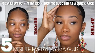 Realistic 5 MINUTE Everyday MAKEUP TIMED  How to Succeed at a Quick Face Every Time  Maya Galore [upl. by Erodroeht]