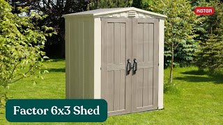 Factor 6x3 Resin Storage Shed  Keter [upl. by Althee]