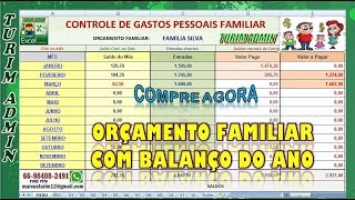 PLANILHA DE GASTOS PESSOAIS DESPESAS E ORÇAMENTO FAMILIAR R 5000 CONTAS A PAGAR FACIL [upl. by Staffan]