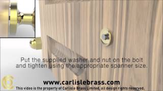 More Door Handles  Carlisle Brass Centre Door Knob Fitting Instructions [upl. by Enorel]