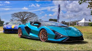 100 Supercars Arriving  Lamborghini SIAN Centenario Apollo IE Pagani Huayra  Moda Miami 2024 [upl. by Shep]