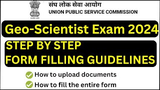 How To Fill UPSC Geoscientist Exam Form How to do One Time Registration OTR [upl. by Jammie]