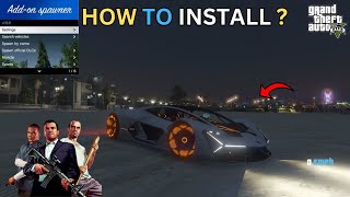 HOW TO INSTALL ADDON VEHICLE SPAWNER AND LAMBORGHINI TERZO IN GTA 5  GTA 5 MODS 2024 [upl. by Schoof]