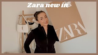 HUGE NEW IN ZARA TRY ON HAUL FEBRUARY 2024  neutral spring pieces amp clean girl outfit ideas [upl. by Ellmyer741]