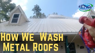 How We Clean Metal Roofs [upl. by Noillid239]