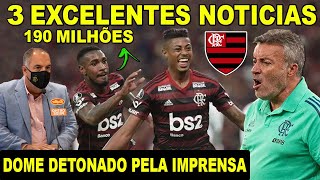 3 EXCELENTES NOTÍCIAS NO FLAMENGO IMPRENSA DETONA DOMÈNEC VOLTA DA TORCIDA DO MENGÃO MARCOS BRAZ [upl. by Immas]