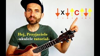 Hej Przyjaciele  ukulele tutorial [upl. by Olrak35]