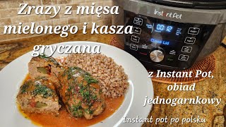 Zrazy z mięsa mielonego w sosie i kasza gryczana z Instant Pot 2w1Stuffed roulades with grouts [upl. by Leuqar]