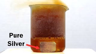 Dissolving pure silver to make silver nitrate [upl. by Velick]