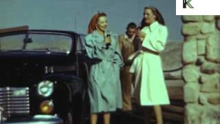 1940s Women Driving in Arizona Convertible Head Scarves [upl. by Eerot]