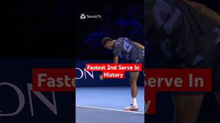 The fastest 2nd serve in Tennis History 235kmh ‼️tennis serve shorts [upl. by Rojas]