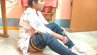 How to use polythene bag for wearing jeans Jeans wearing with polythene bag [upl. by Herminia]