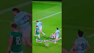 Juan Cruz Mallia try Ireland vs Argentina 24 [upl. by Bonnice]