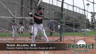 Nick Allen Prospect Video SS Francis Parker High School Class of 2017 [upl. by Eaton]