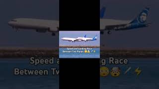 Speed amp Landing Race Between Two Planes speed plane aeroplane speed compitition airport art [upl. by Arteid]