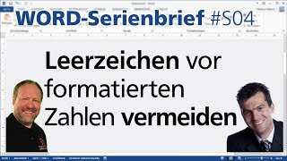 Word Leerzeichen vor formatierten Zahlen vermeiden • Für 2013 2010 und 2007 • Markus Hahner® [upl. by Petunia]