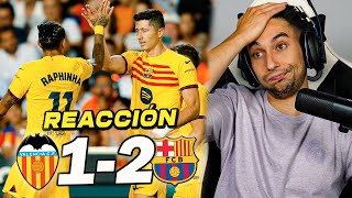 REACCIONES DE UN HINCHA al Valencia vs Barcelona 12 DOBLETE de LEWANDOWSKI [upl. by Gerge]