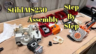 Assembling a Stihl MS250 [upl. by Eitten]