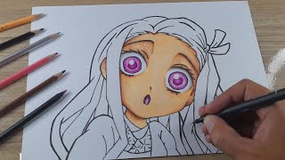 COMO DESENHAR A NEZUKO DO ANIME KIMETSU NO YAIBA [upl. by Ilenna]