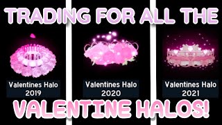 GETTING ALL VALENTINE HALOS In Royale High  Royale High Trading justrissa [upl. by Latty950]