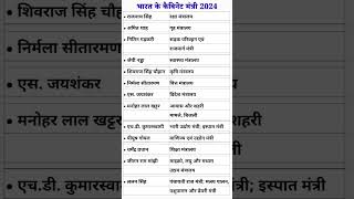 Bharat Ke Cabinet Mantri 2024 [upl. by Aham]