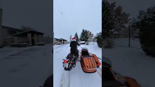 Sliding on the snow  Royal Enfield 650 with Velorex 563 sidecar [upl. by Carlisle806]