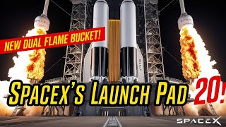 SpaceX’s Latest Launch Pad Upgrade Dual Flame Bucket Revealed [upl. by Stark]