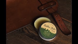 Leather Balm application Craft and Lore [upl. by Adiana281]