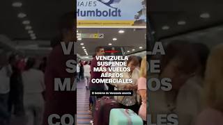 Venezuela suspende más vuelos aéreos comerciales [upl. by Nadabas551]